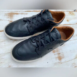LACOSTE men’s Bayliss Vulc Black leather casual Sneakers sz 10.5 preppy classic